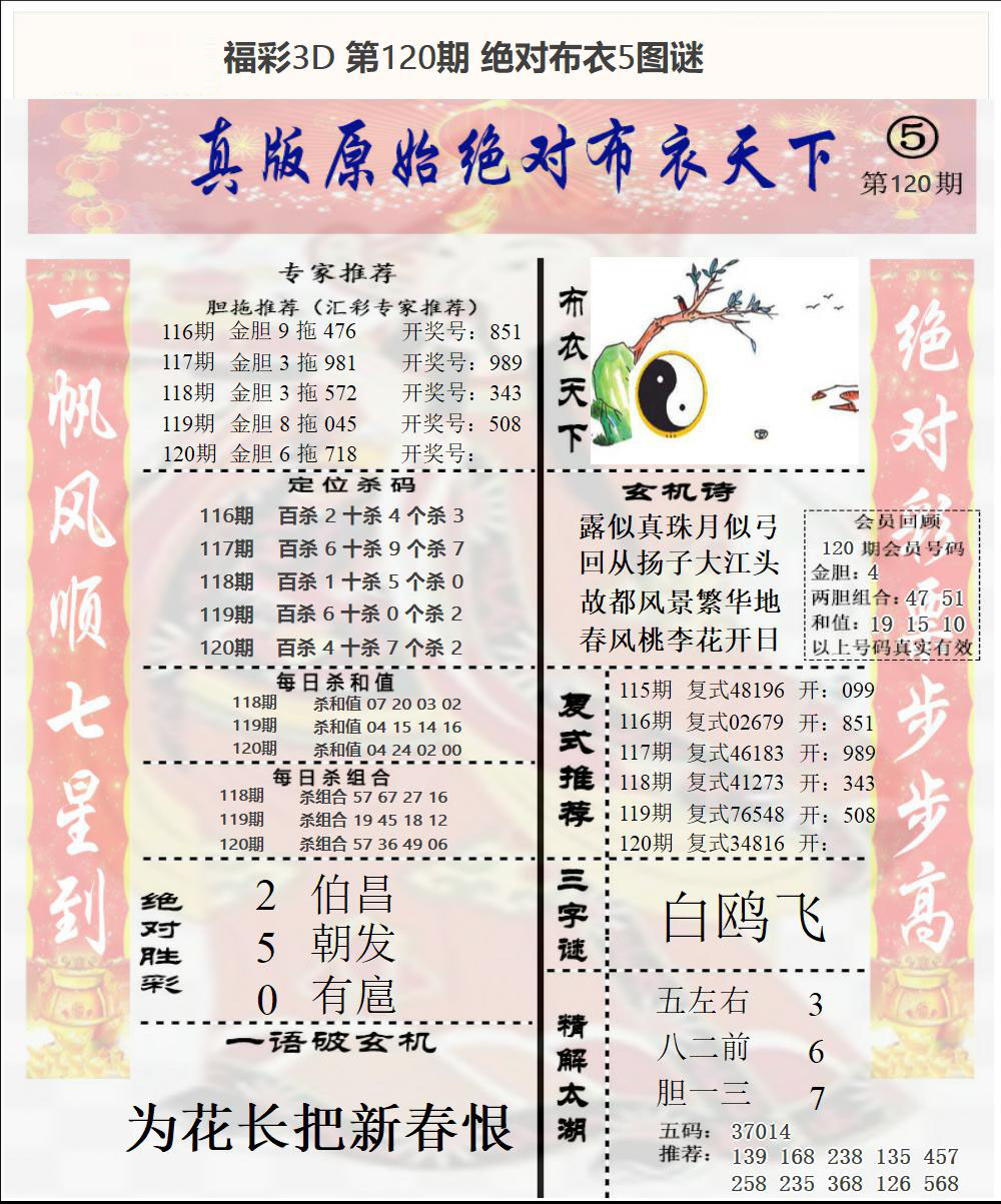 福彩3D绝对布衣5