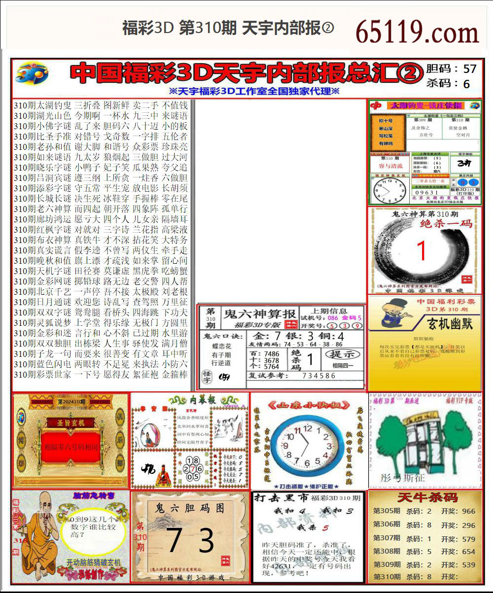 福彩3D天宇内部报②