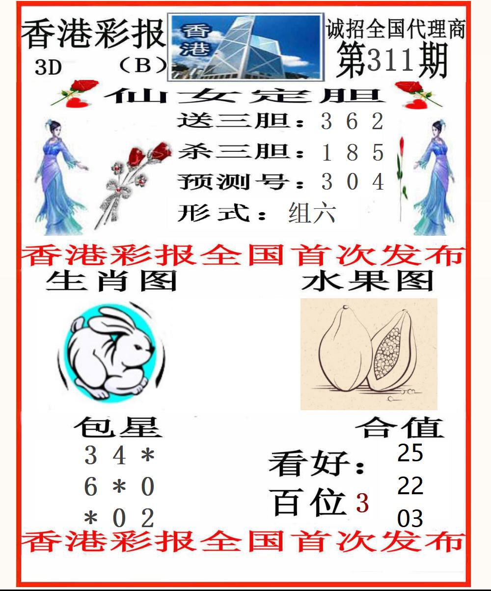 3D香港彩报B版