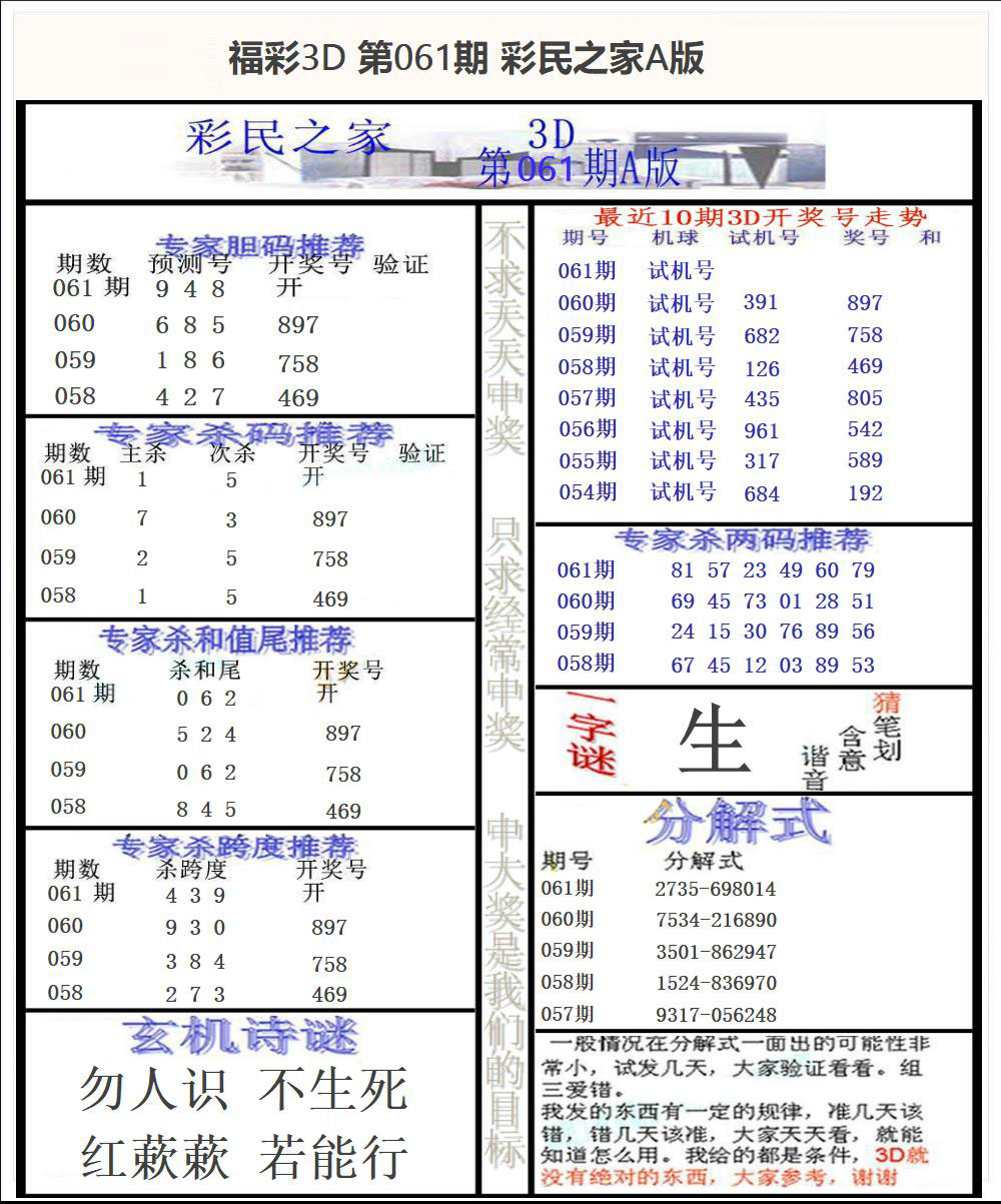 福彩3D彩民之家A版