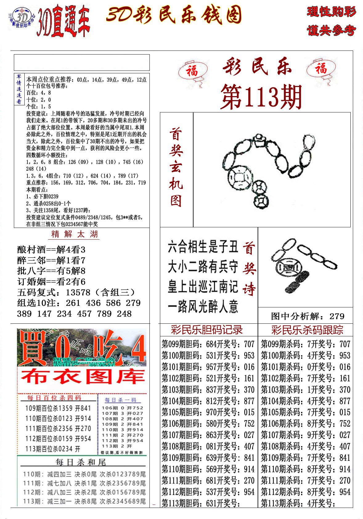 3D彩民乐钱图