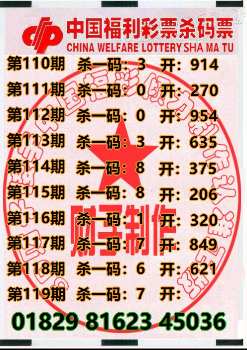 3D财子杀码票
